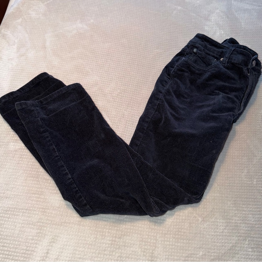 Quince Black Corduroy Waistband Pants size 2